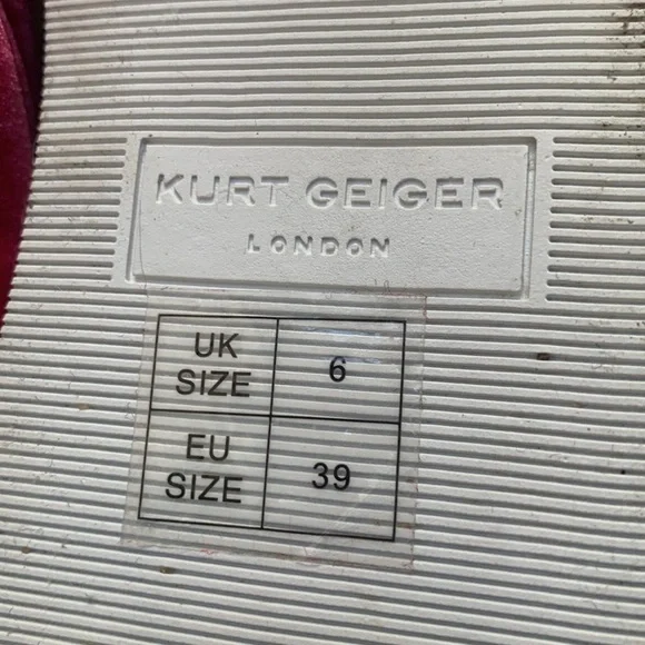 New Kurt Geiger London Pink Velvet Rhinestones Sneakers size EU 39 UK 6 - Picture 8 of 8